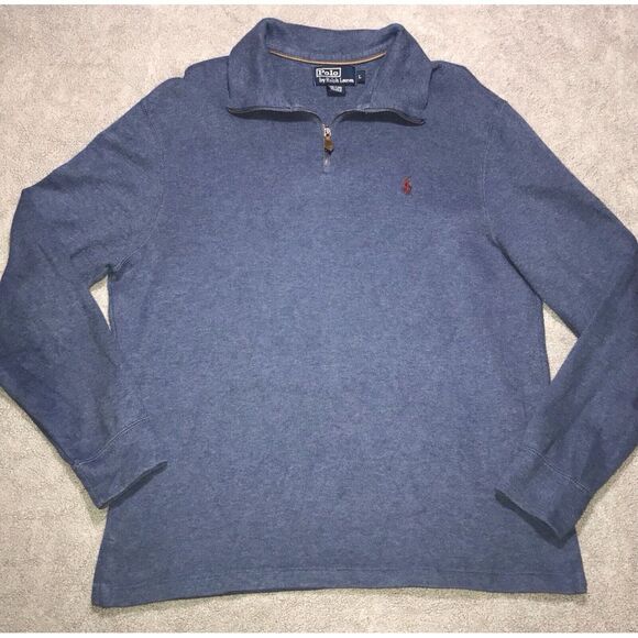 Polo Ralph Lauren Other - Polo Ralph Lauren 1/4 Zip Pullover‎ Mens Large Blue Golf LS Sweatshirt